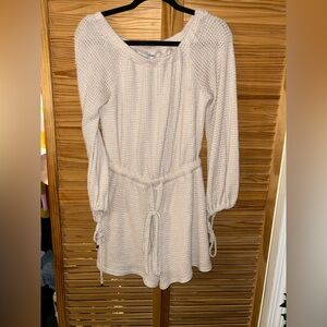 Elegant Cream Knit Romper